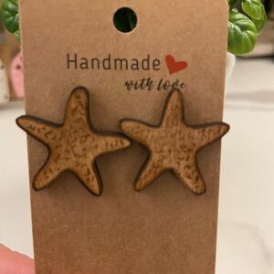 Hand painted custom-made earrings.